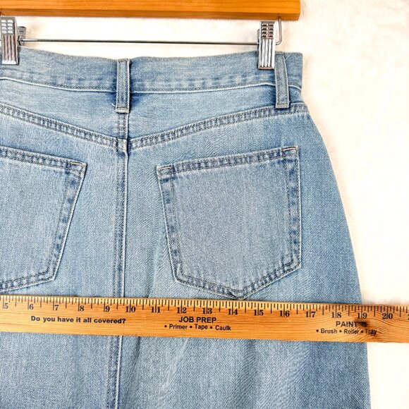 Altar’d State Jocelyn Front Slit Classic Midi Denim Skirt Womens S Light Wash - Picture 6 of 8